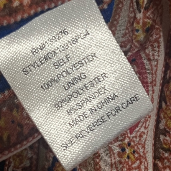 Daniel Rainn Sleeveless Paisley Floral Lace Top Tunic Size 2X - Picture 5 of 7